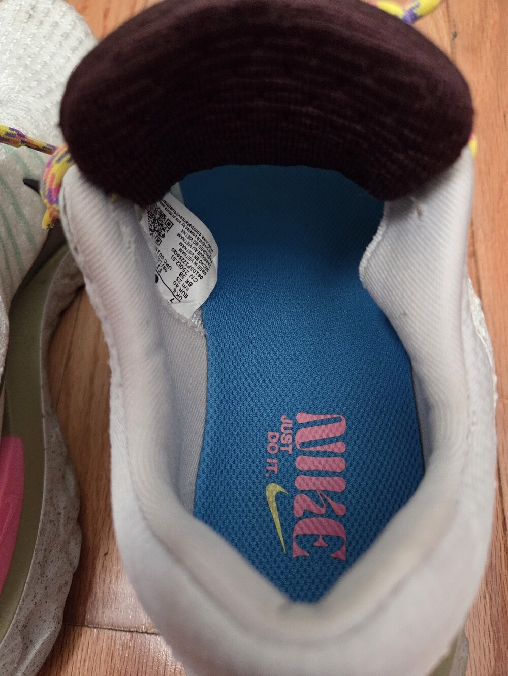 Nike React Infinity Run Flyknit 3 Womens Size 8.5 (Mens 7) Sail Pink Light Bone - Picture 7 of 8